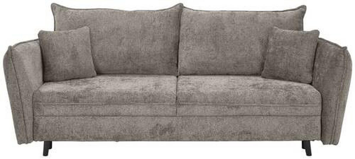 SCHLAFSOFA in Chenille Greige  - Greige/Schwarz, Konventionell, Holz/Textil (238/99/108cm) - MID.YOU