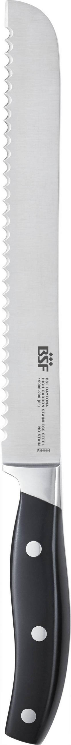 BROTMESSER  Edelstahl   - Edelstahlfarben/Schwarz, Basics, Kunststoff/Metall - BSF