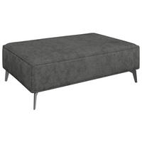 HOCKER in Textil Dunkelgrau  - Dunkelgrau/Schwarz, MODERN, Textil/Metall (130/44/85cm) - Carryhome