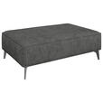 HOCKER in Textil Dunkelgrau  - Dunkelgrau/Schwarz, MODERN, Textil/Metall (130/44/85cm) - Carryhome