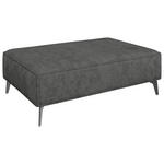 HOCKER in Textil Dunkelgrau  - Dunkelgrau/Schwarz, MODERN, Textil/Metall (130/44/85cm) - Carryhome
