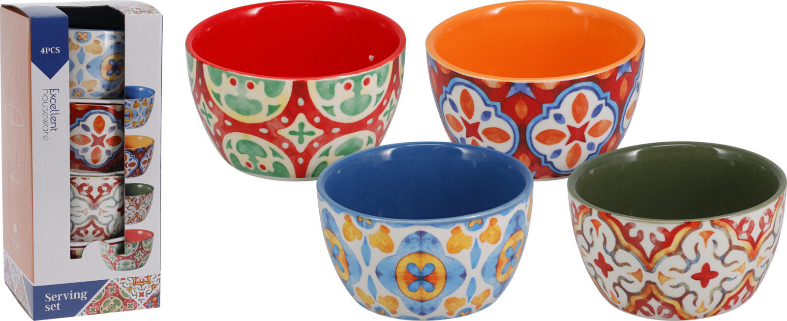 SET SERVERINGSSKÅLAR 10 cm   - multicolor, Design, keramik (10cm)