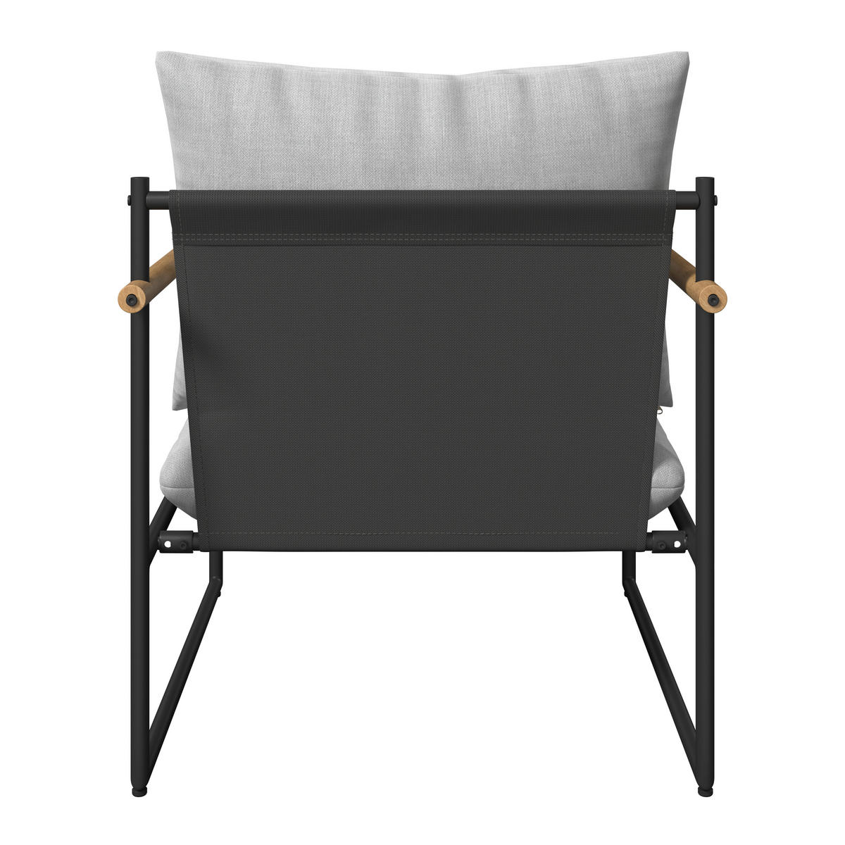 GARTENSET Webstoff Eisen  - Hellgrau/Schwarz, Design, Glas/Textil - Ambia Garden