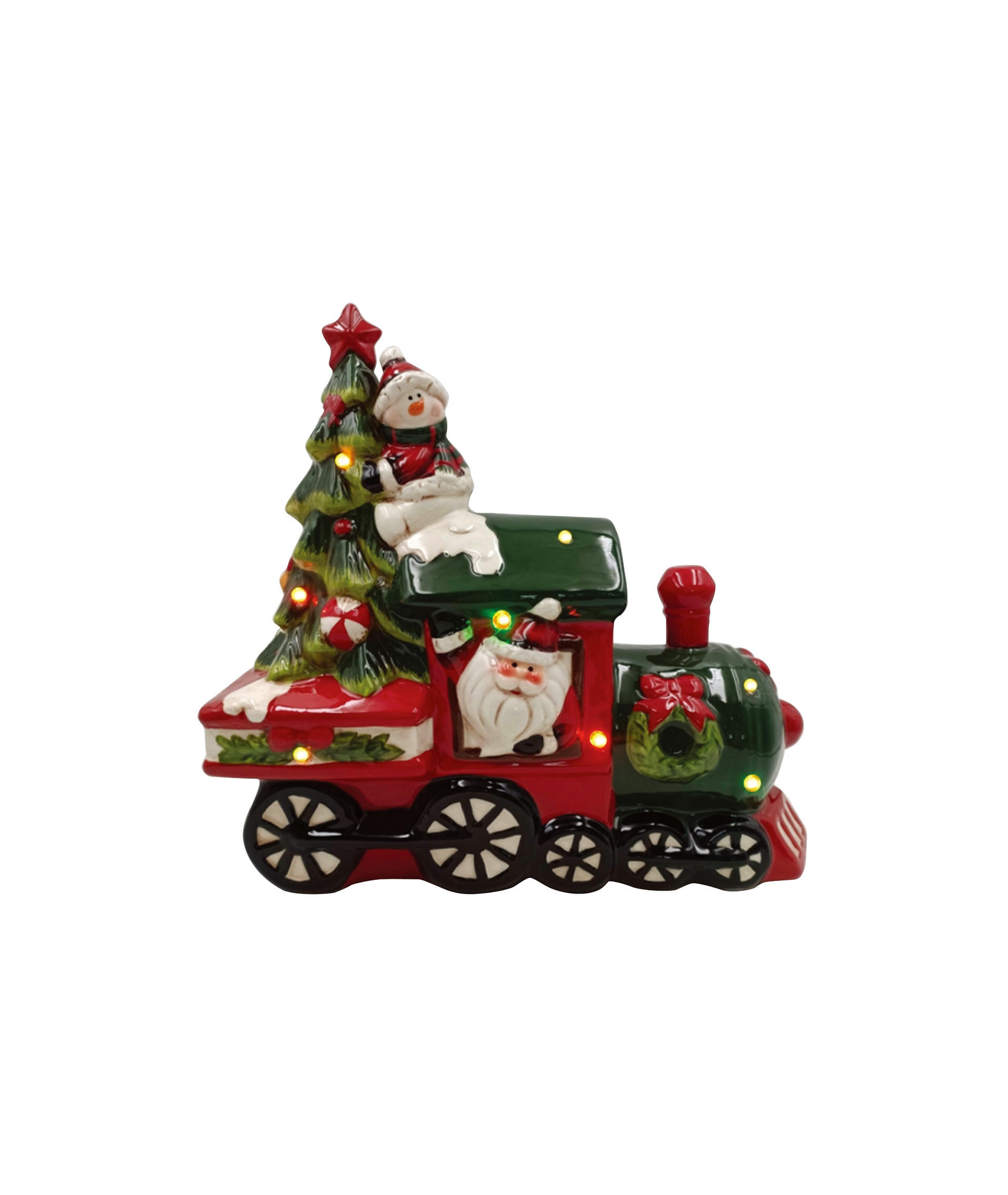 TRENULEț DECORATIV - multicolor, Lifestyle, ceramică (28cm) - X-Mas