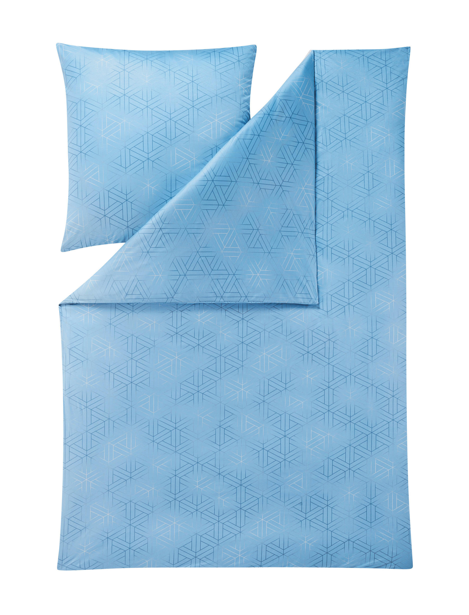 BETTWÄSCHE Pippa Interlock-Jersey 155/220 cm  - Blau, Basics, Textil (155/220cm) - Estella