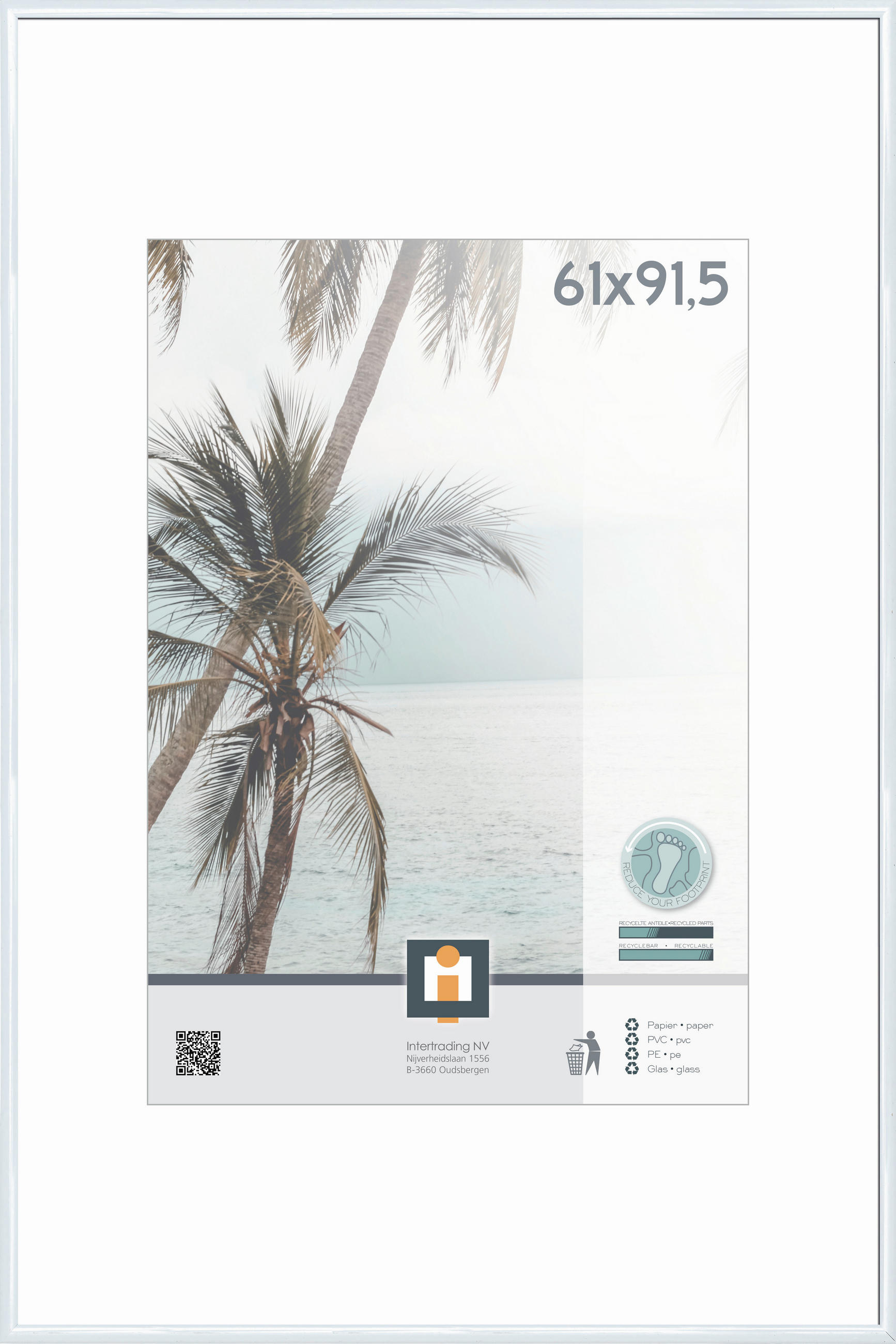 RÁM NA OBRAZY, 1 foto 61 cm x 91,5 cm - Basics, plast/sklo (61/91,5cm)