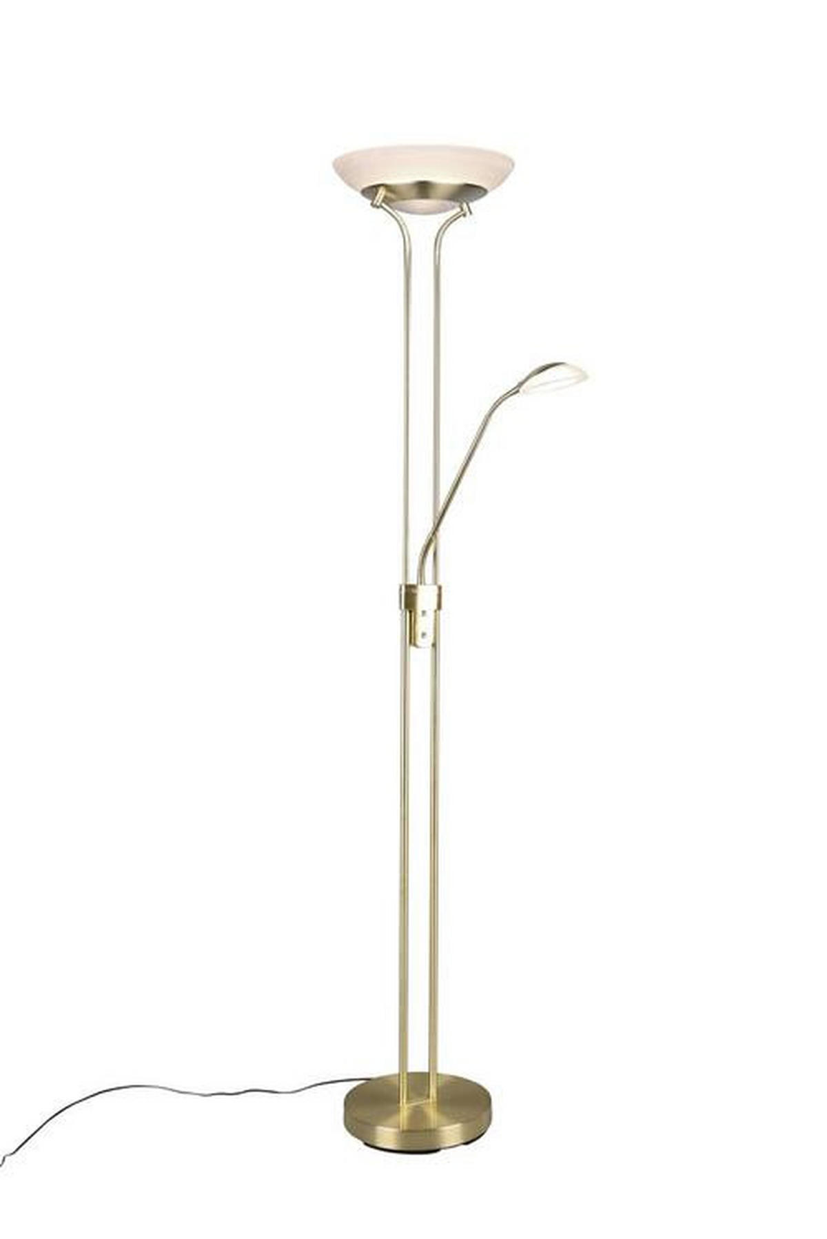 LED-STEHLEUCHTE    - Messingfarben, Basics, Glas/Metall (180/32,5/57cm)