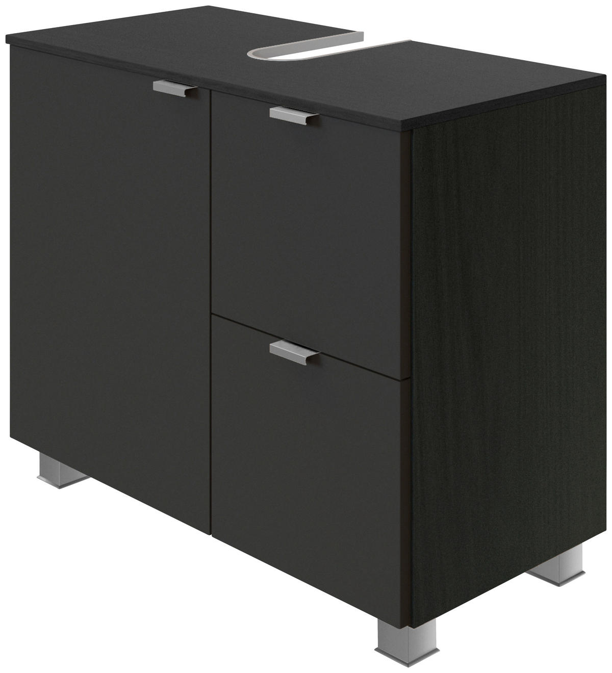 WASCHBECKENUNTERSCHRANK 70/53/35 cm  - Silberfarben/Alufarben, MODERN, Holzwerkstoff (70/53/35cm) - Held