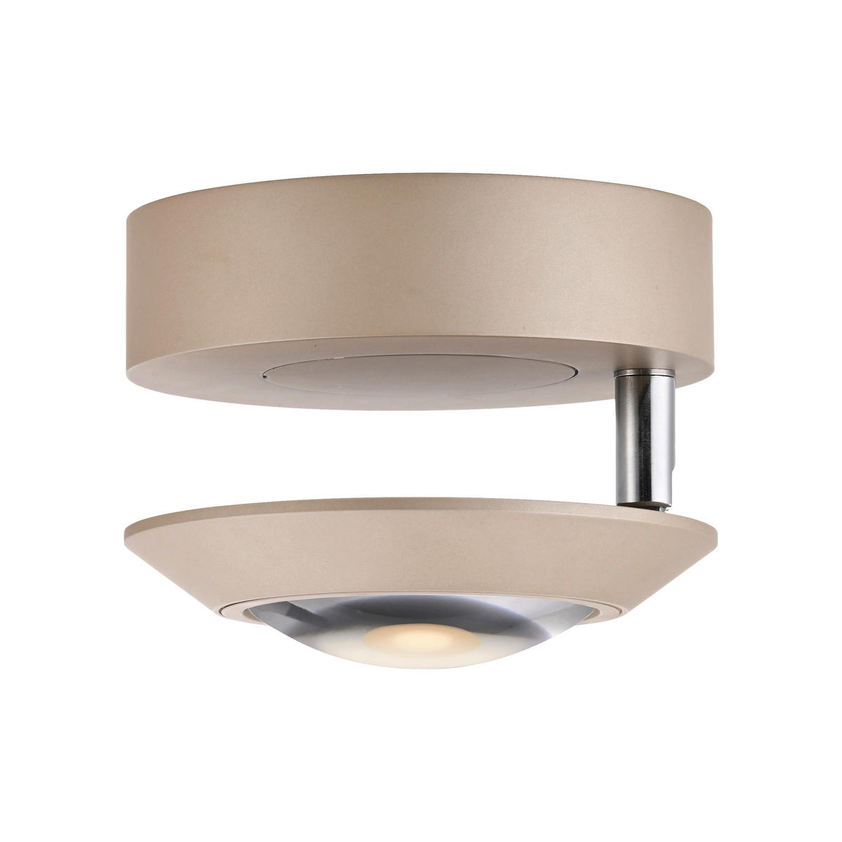 LED-DECKENLEUCHTE Oculis 26/21/20 cm   - Bronzefarben, MODERN, Glas/Kunststoff (26/21/20cm) - Neuhaus PURE