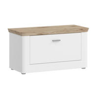 GARDEROBENBANK - Weiß, LIFESTYLE, Kunststoff (79/44/37cm) - MID.YOU