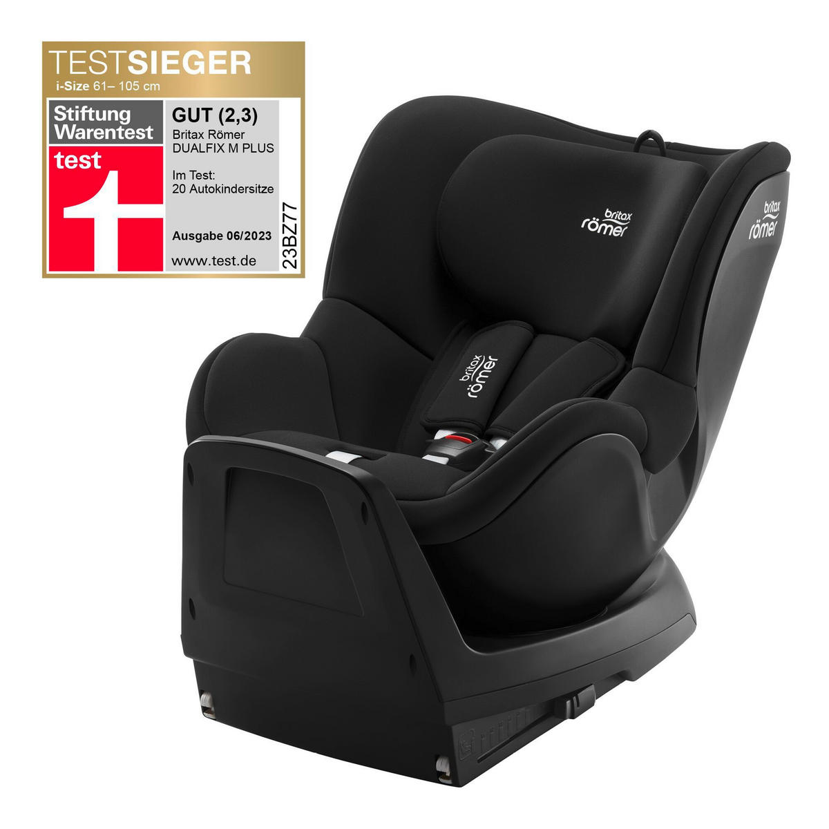 REBOARDER-KINDERSITZ Dualfix M Plus  - Schwarz, Basics, Kunststoff/Textil (44/55cm) - Britax Römer