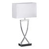 STOLNÍ LAMPA, E27, 27/12/51 cm - bílá/barvy chromu, Design, kov/plast (27/12/51cm) - Fischer & Honsel