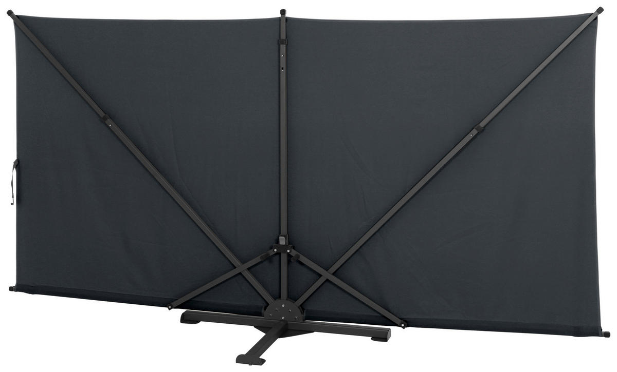 SICHTSCHUTZ - Anthrazit, KONVENTIONELL, Textil/Metall (280/150cm) - Siena Garden
