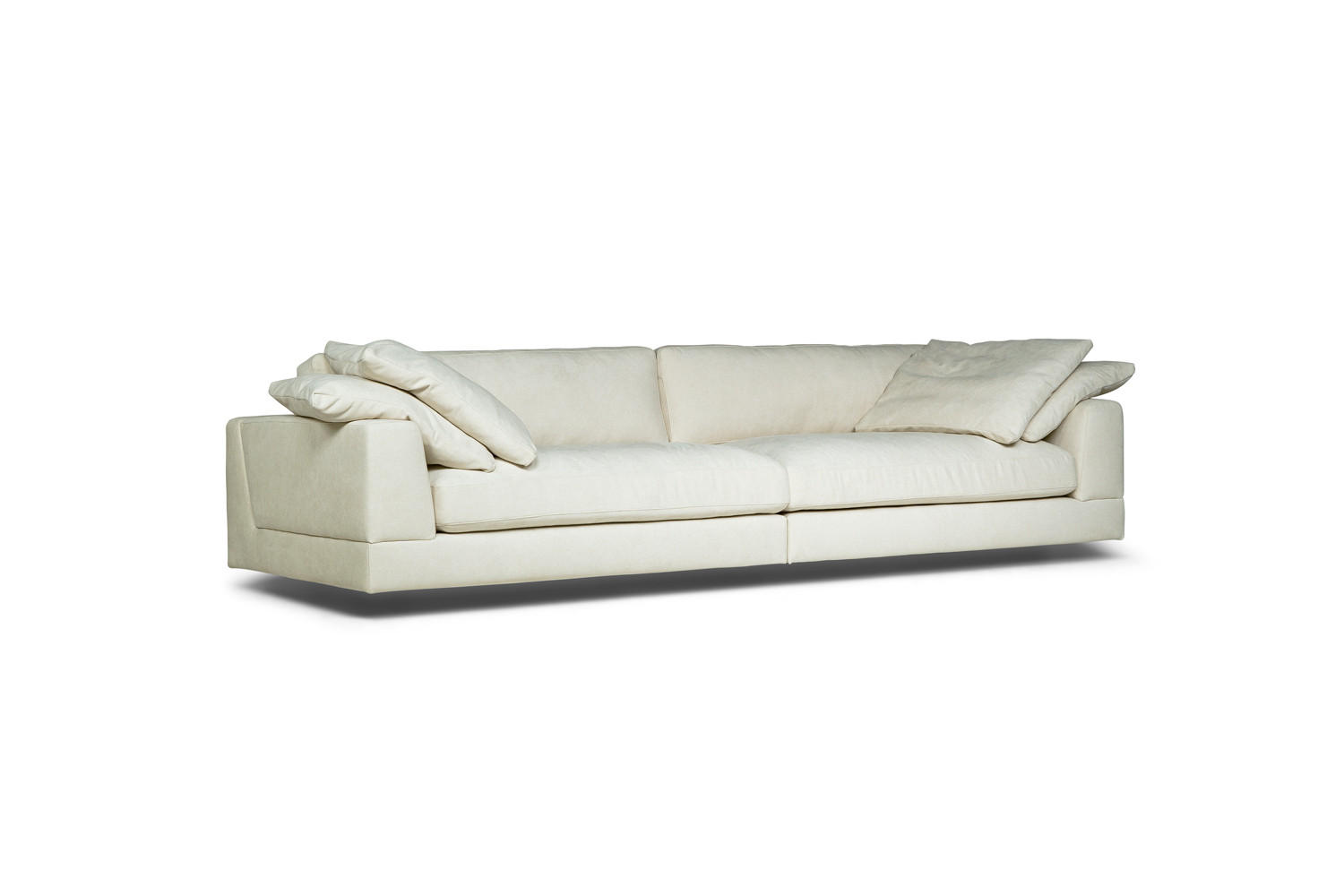 4-SITS SOFFA i vit  - vit, Klassisk, trä/textil (324/81/120cm) - Novel