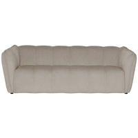 3-SITZER-SOFA LIVOLI in Chenille Creme  - Creme/Schwarz, Design, Kunststoff/Textil (217/70/94cm) - MID.YOU