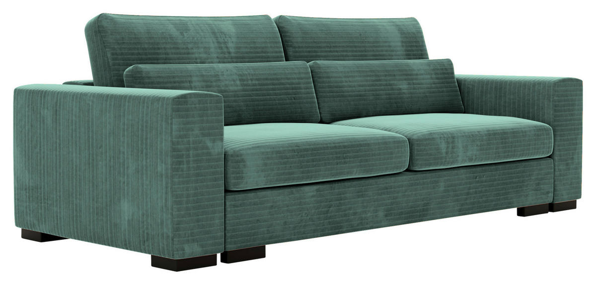 SCHLAFSOFA in Flachgewebe Petrol  - Petrol/Schwarz, Konventionell, Kunststoff/Textil (236/78/114cm) - Carryhome