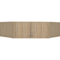 AUFSATZSCHRANK 117/39/52,2 cm  - Eichefarben/Alufarben, Konventionell, Holzwerkstoff/Kunststoff (117/39/52,2cm) - Boxxx