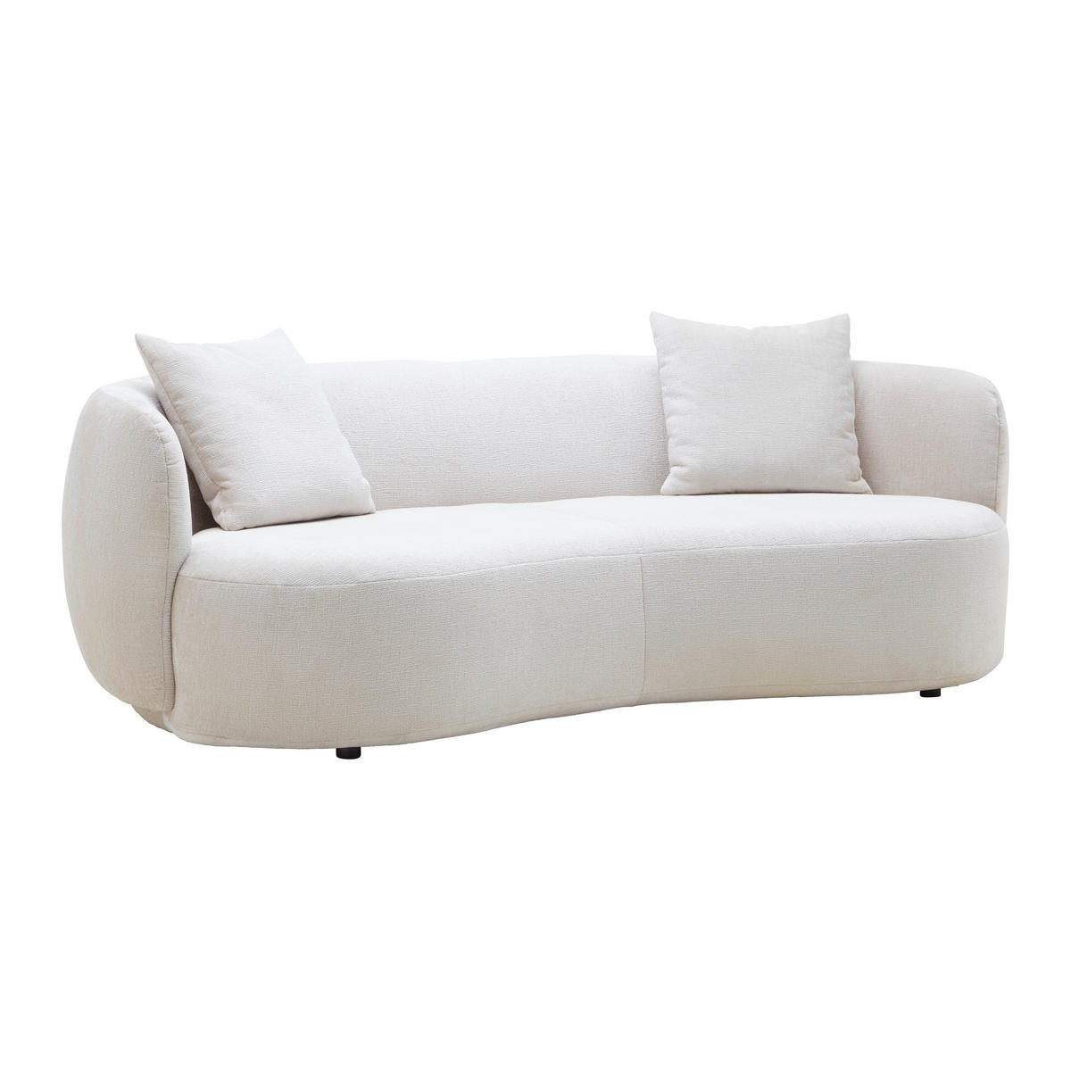 BIG SOFFA i chenille beige  - beige/svart, Modern, textil/plast (235/72/110cm) - MID.YOU
