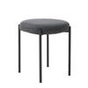 HOCKER Webstoff Dunkelgrau  - Dunkelgrau/Schwarz, Basics, Textil/Metall (43,5/48/43,5cm) - Xora