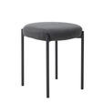HOCKER Webstoff Dunkelgrau  - Dunkelgrau/Schwarz, Basics, Textil/Metall (43,5/48/43,5cm) - Xora
