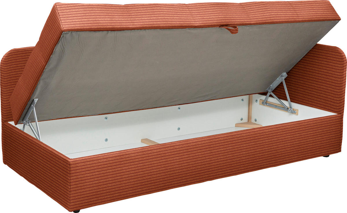 LIEGE  in Cord Rostfarben  - Rostfarben/Schwarz, Basics, Kunststoff/Textil (205/90/95cm) - Xora