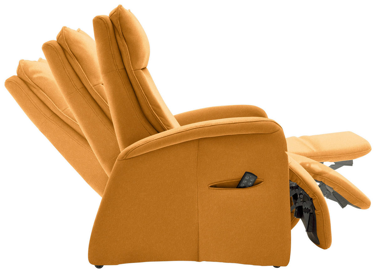 FERNSEHSESSEL in Chenille Currygelb  - Currygelb, Konventionell, Kunststoff/Textil (79-83/108/87cm) - Valdera
