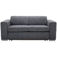 SCHLAFSOFA Chenille Anthrazit  - Anthrazit/Silberfarben, Konventionell, Kunststoff/Textil (190/81/97,5cm) - Carryhome
