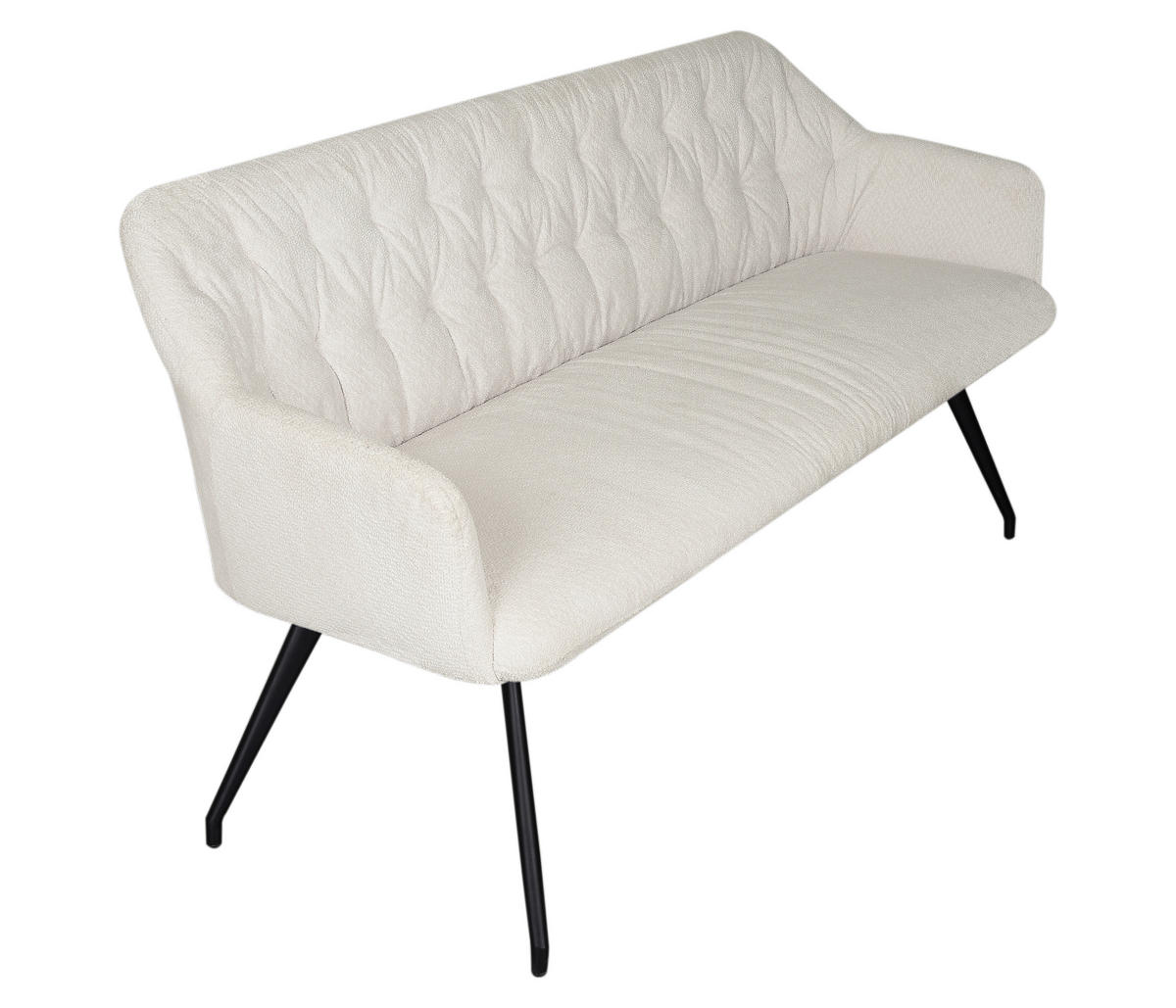 KLOP, kovina, tekstil krem barve, črna  - črna/krem barve, Design, kovina/tekstil (159/82/62cm) - Stylife