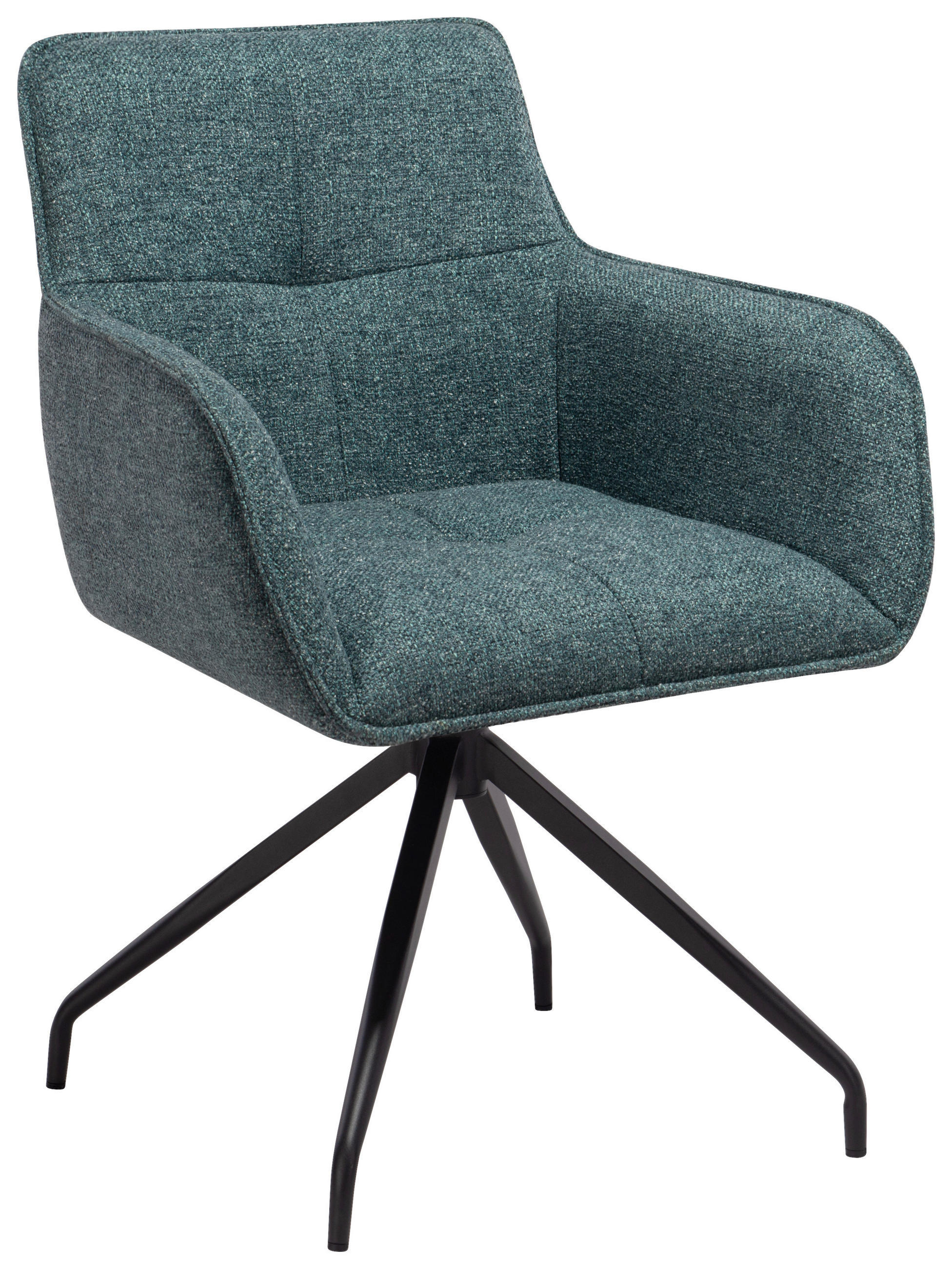 Novel ŽIDLE S PODRUČKAMI, železo, mikrovlákno, tyrkysová