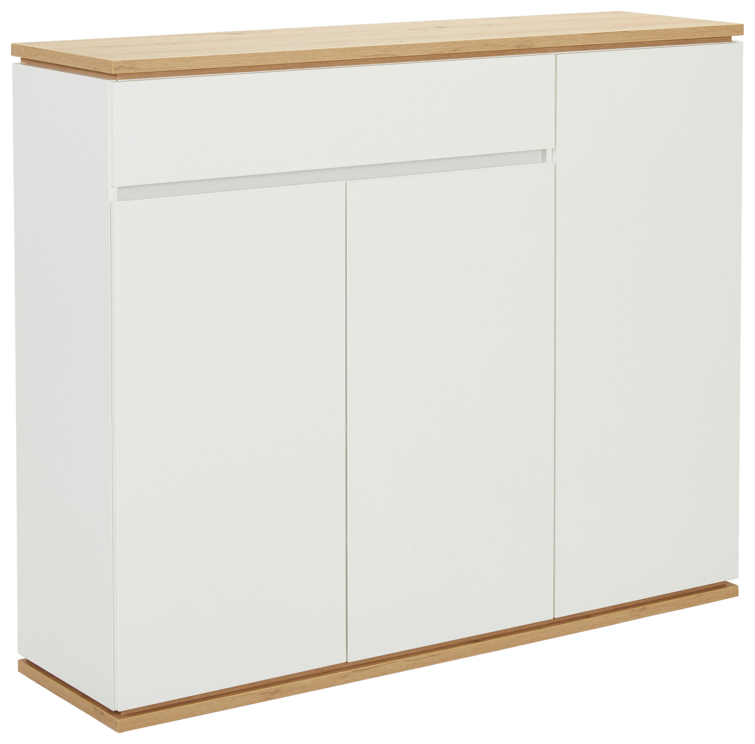 SCHUHSCHRANK 135/112/38 cm - Weiss/Schwarz, Design, Holzwerkstoff/Kunststoff (135/112/38cm) - Xora