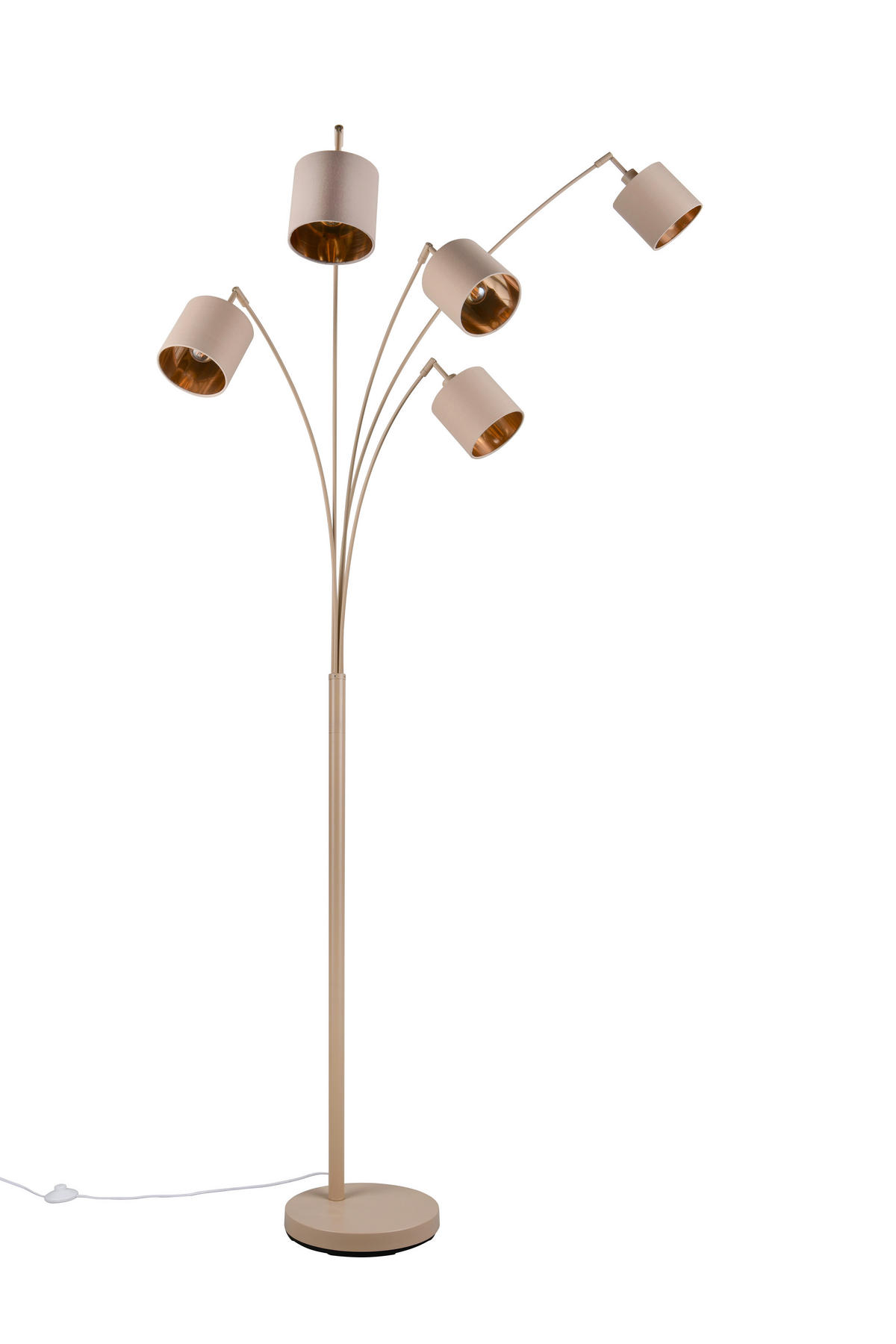 BOGENLEUCHTE Tommy 71.5/200 cm  - Beige/Goldfarben, LIFESTYLE, Textil/Metall (71.5/200cm)