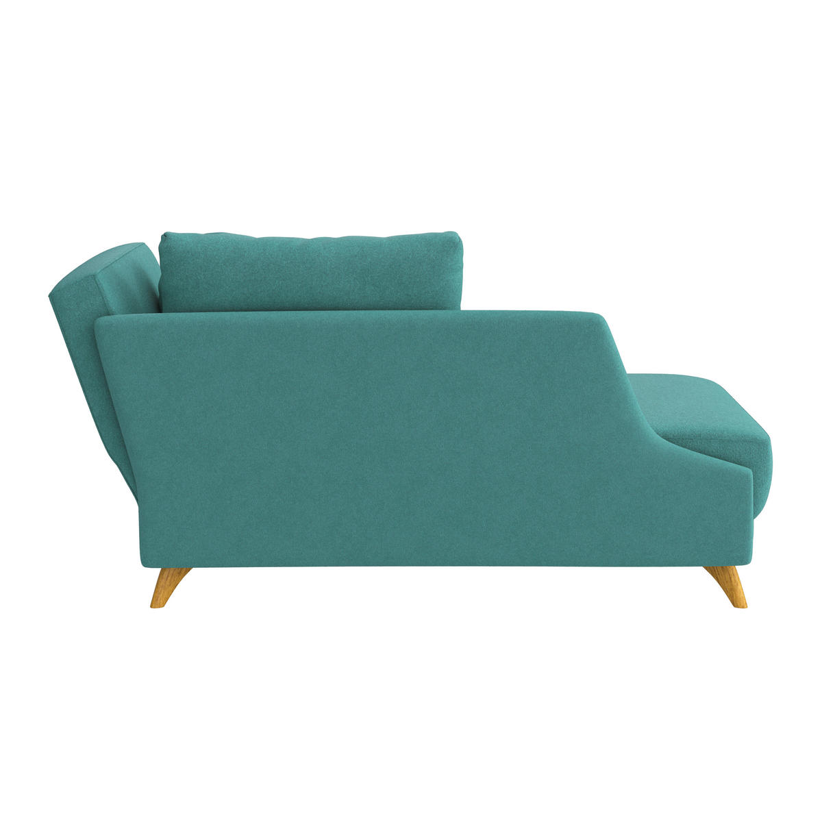 RÉCAMIERE in Flachgewebe Petrol  - Eichefarben/Petrol, Modern, Holz/Textil (205/74-87/94cm) - Bali