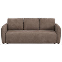 SCHLAFSOFA Chenille Taupe  - Taupe/Schwarz, Trend, Kunststoff/Textil (222/89/102cm) - MID.YOU