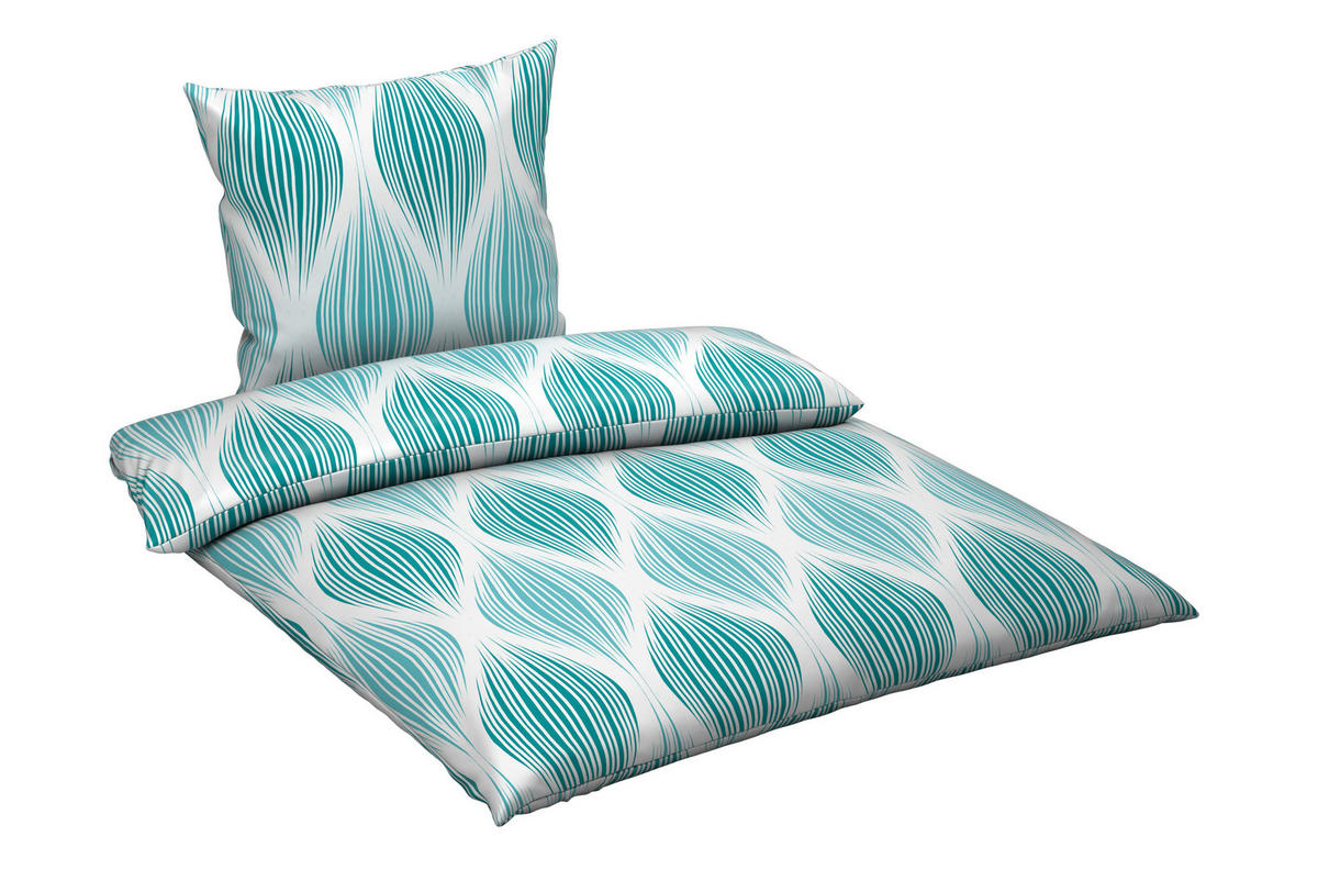 BETTWÄSCHE Satin 200/200 cm  - Blau, Textil (200/200cm) - Novel