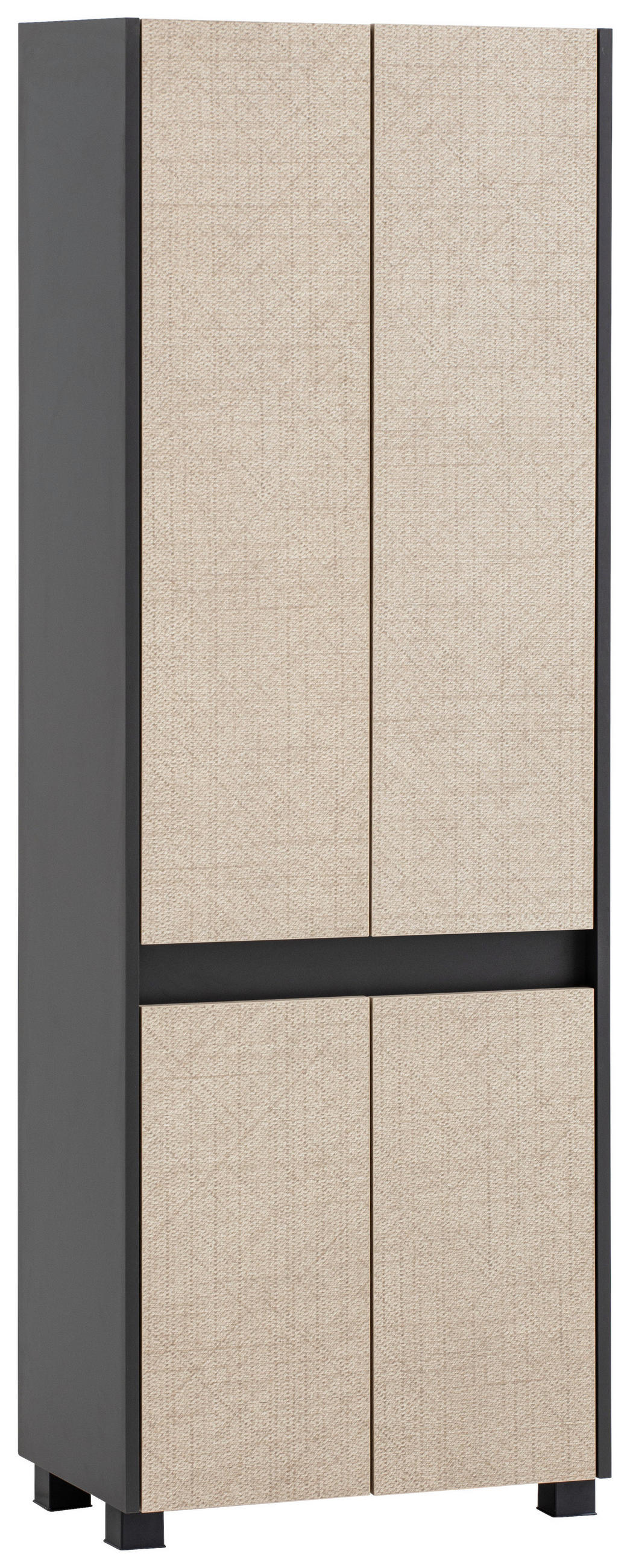 HOCHSCHRANK 56,9/164,5/33 cm  - Beige/Anthrazit, MODERN, Holzwerkstoff/Kunststoff (56,9/164,5/33cm) - MID.YOU