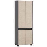 HOCHSCHRANK 56,9/164,5/33 cm  - Beige/Anthrazit, MODERN, Holzwerkstoff/Kunststoff (56,9/164,5/33cm) - MID.YOU