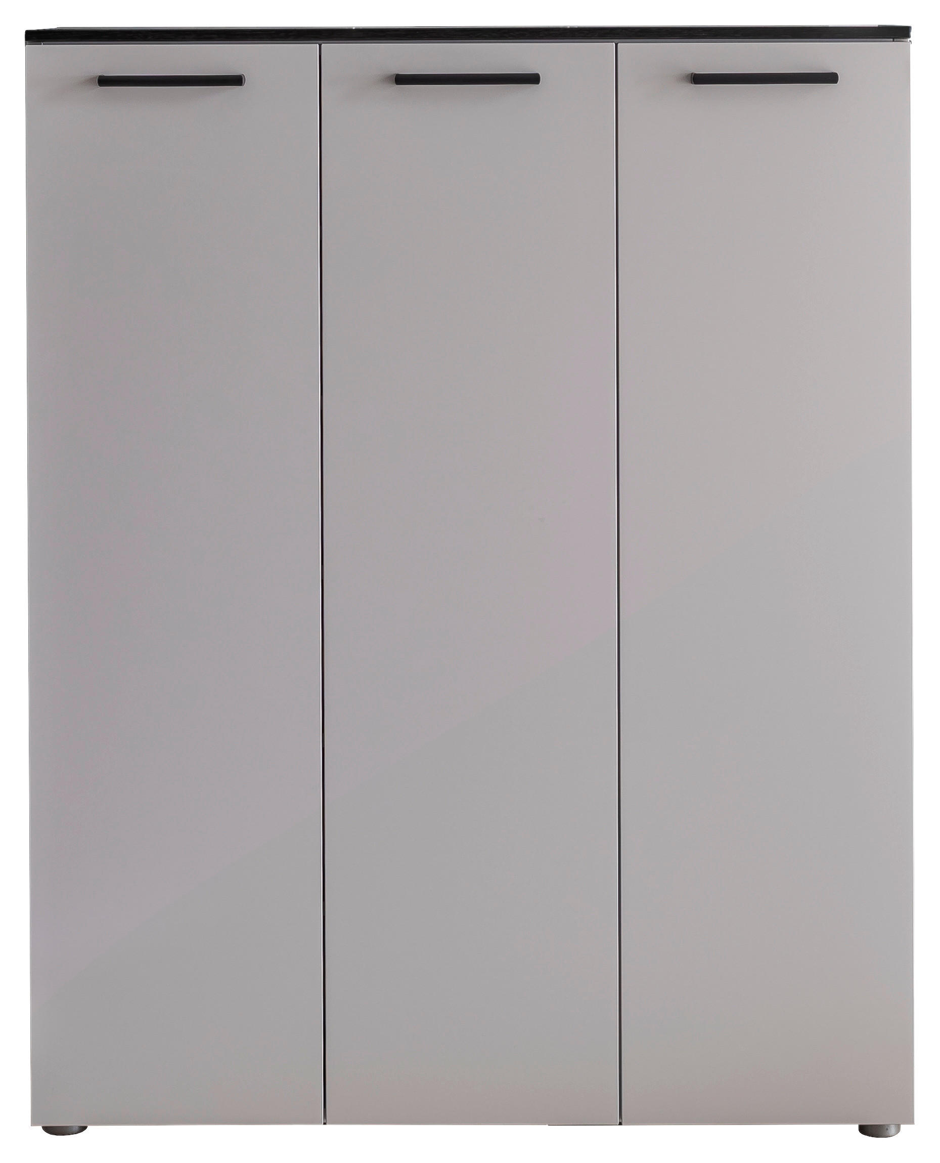 SCHUHSCHRANK Eiche furniert Grau, Eichefarben  - Eichefarben/Silberfarben, Design, Holz/Holzwerkstoff (102/126/29cm) - Cassando