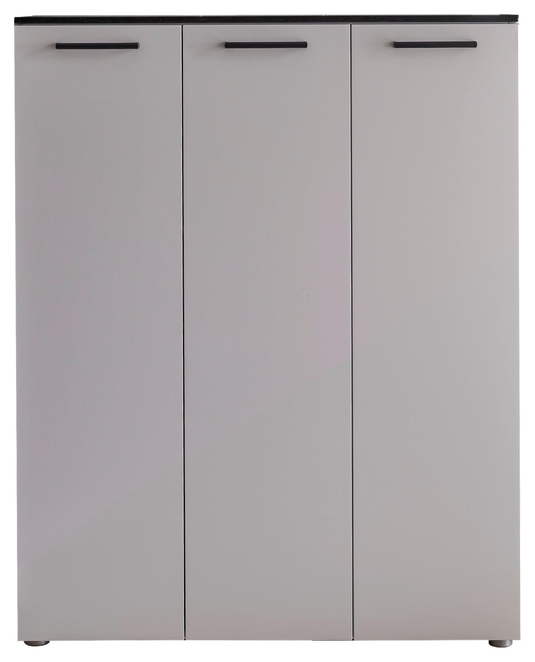 SCHUHSCHRANK 102/126/29 cm  - Eichefarben/Silberfarben, Design, Holz/Holzwerkstoff (102/126/29cm) - Moderano