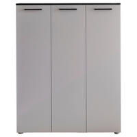 SCHUHSCHRANK  in 102/126/29 cm  - Eichefarben/Silberfarben, Design, Holz/Holzwerkstoff (102/126/29cm) - Moderano