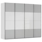 SCHWEBETÜRENSCHRANK  in Weiß, Seidengrau  - Chromfarben/Seidengrau, KONVENTIONELL, Glas/Holzwerkstoff (271/223/68cm) - Novel