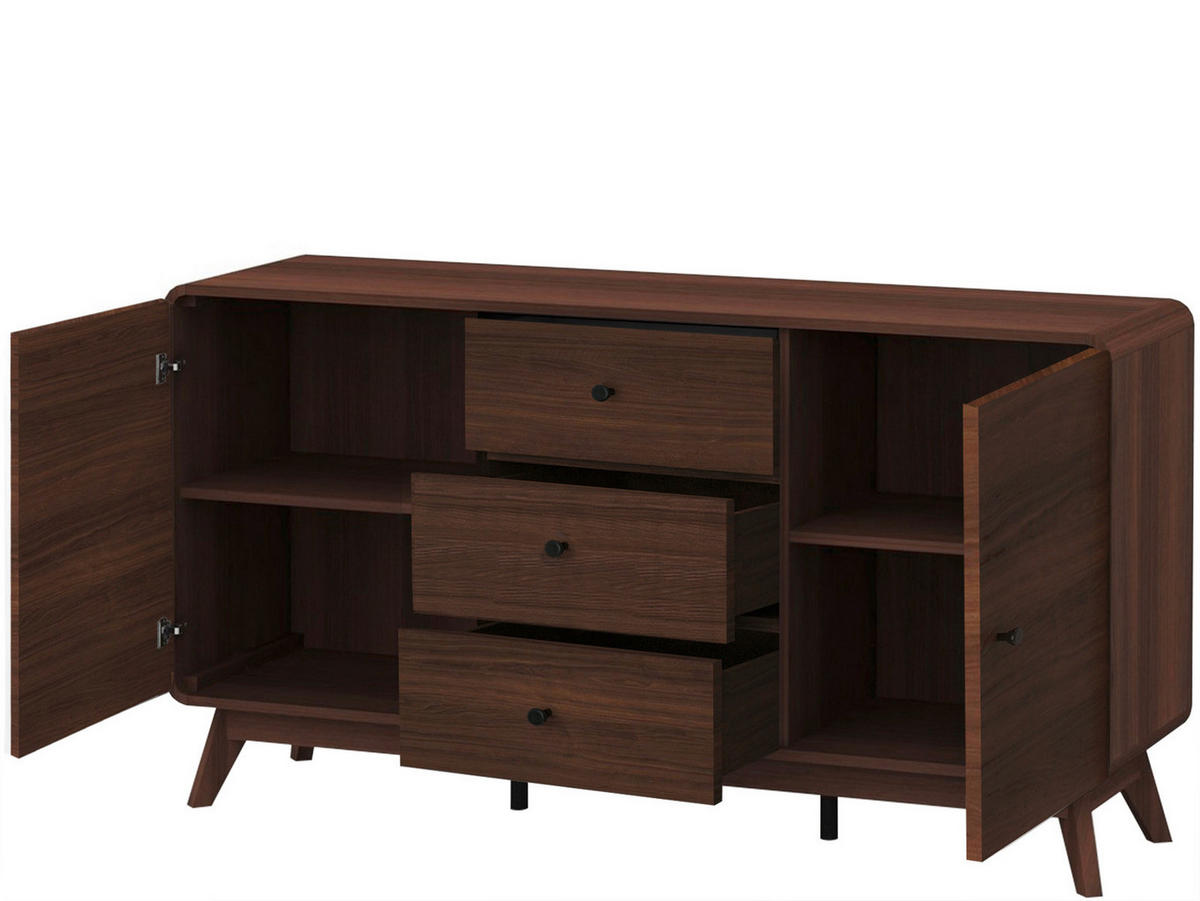 SIDEBOARD 140/75/39 cm  - Walnussfarben, Design, Holz/Holzwerkstoff (140/75/39cm) - MID.YOU