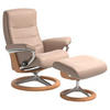 RELAXSESSELSET NORDIC Echtleder Hocker    - Wengefarben/Creme, KONVENTIONELL, Leder/Holz (84/102/76cm) - Stressless