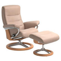 RELAXSESSELSET NORDIC Echtleder Hocker    - Wengefarben/Creme, KONVENTIONELL, Leder/Holz (84/102/76cm) - Stressless