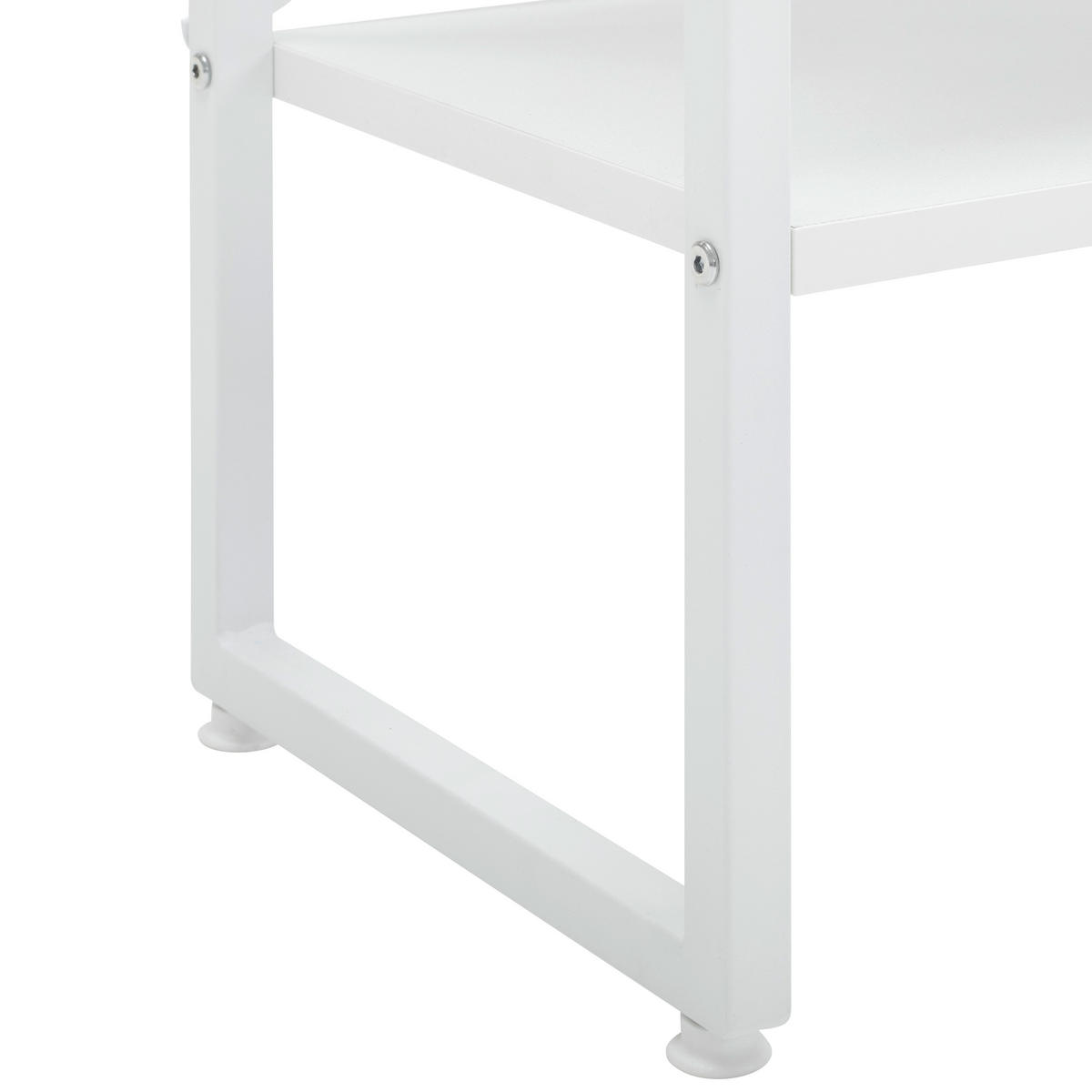 REGÁL, bílá, ocel, 64/180/31 cm - bílá, Moderní, kov/kompozitní dřevo (64/180/31cm) - P & B