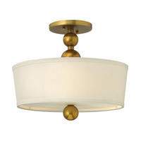 DECKENLEUCHTE Zelda 37.5/31.8 cm   - Messingfarben, ROMANTIK / LANDHAUS, Glas/Metall (37.5/31.8cm) - Elstead Lighting