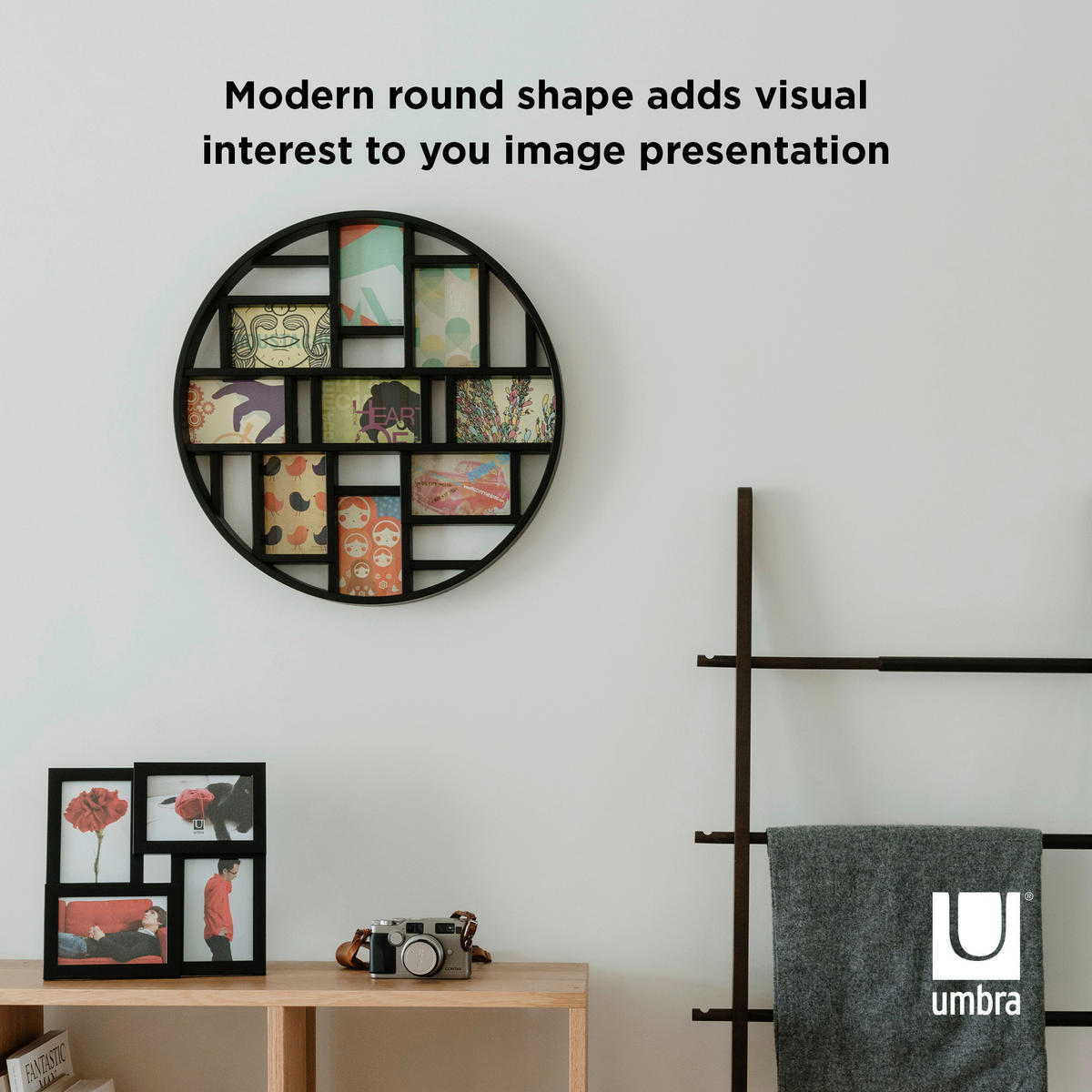 COLLAGEN-BILDERRAHMEN  Schwarz  - Schwarz, Design, Kunststoff (55,6/4,6/55,6cm) - Umbra