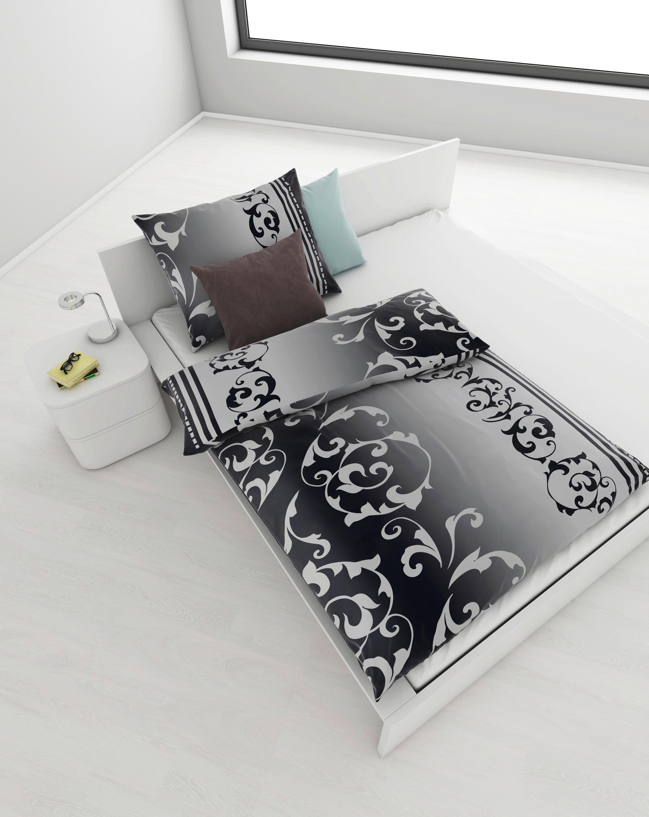 POSTELJINA 140/200 cm  TIRANA  - siva, Konvencionalno, tekstil (140/200cm) - Boxxx
