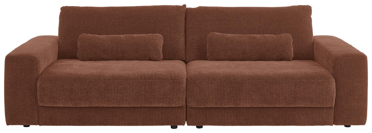 BIGSOFA in Chenille, Jacquard Rostfarben  - Rostfarben/Schwarz, Design, Kunststoff/Textil (270/83/125cm) - Niels Andersson