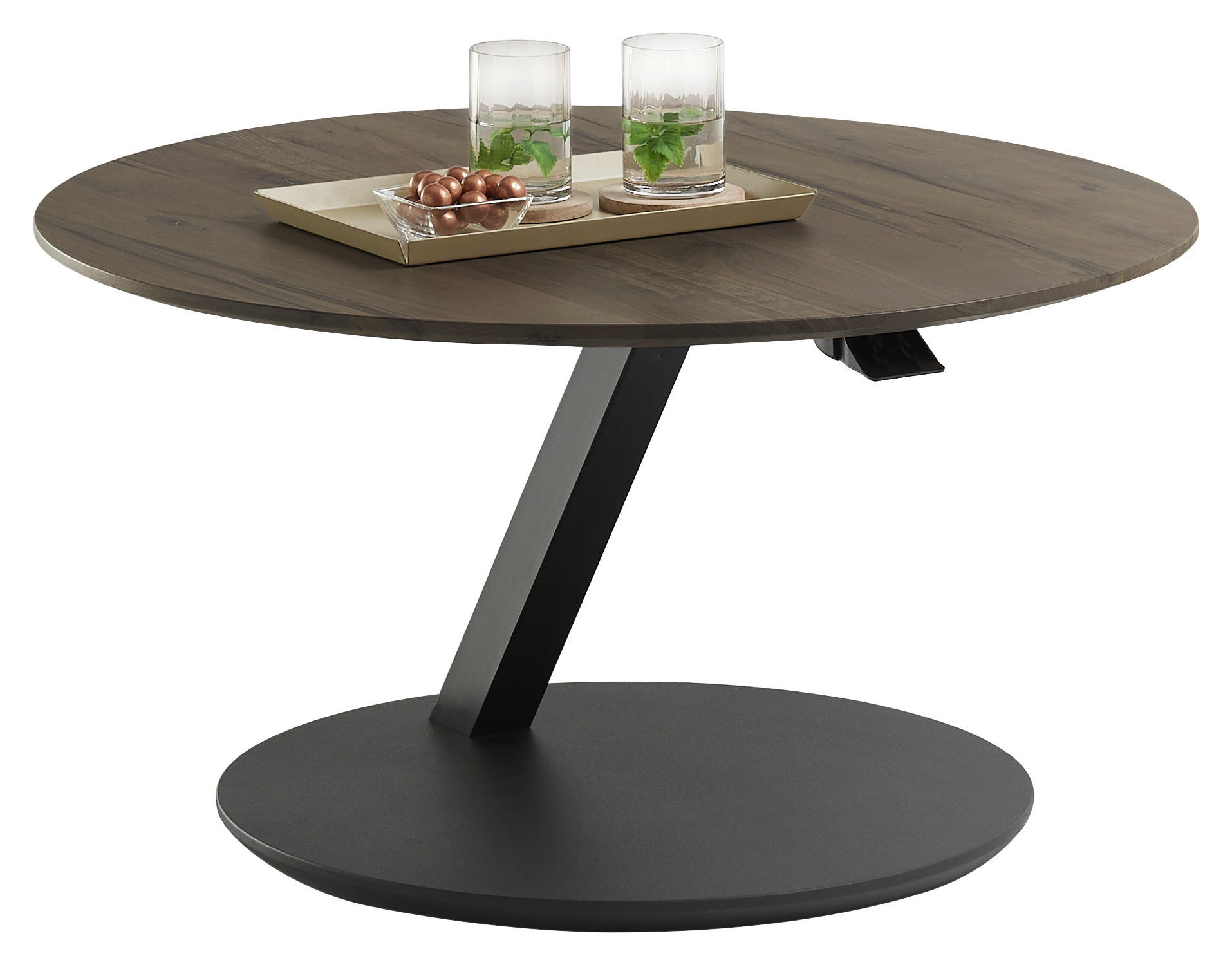 BEISTELLTISCH in Holz 80/80/43,5-60 cm  - Anthrazit/Buchefarben, Design, Holz (80/80/43,5-60cm) - Johann Jakob