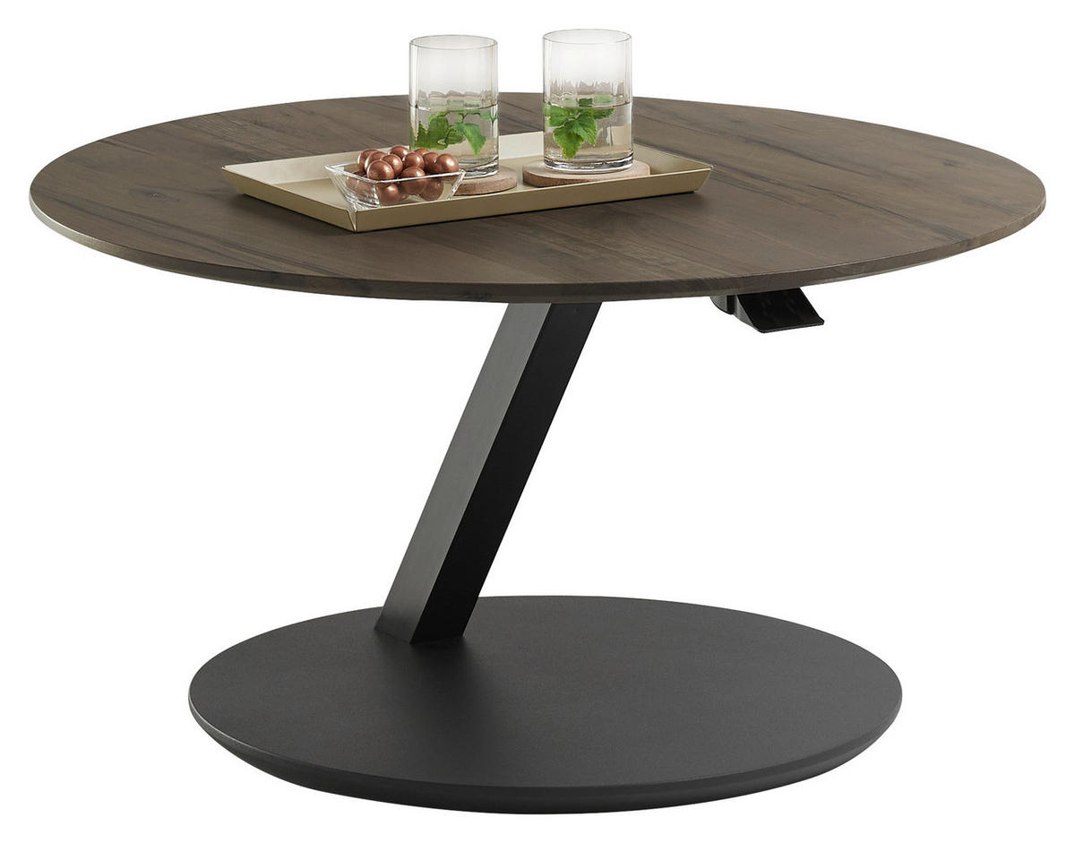 BEISTELLTISCH in Holz 80/80/43,5-60 cm  - Anthrazit/Buchefarben, Design, Holz (80/80/43,5-60cm) - Johann Jakob